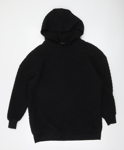 Threadbare Womens Black Quilted Pullover Hoodie Size 6