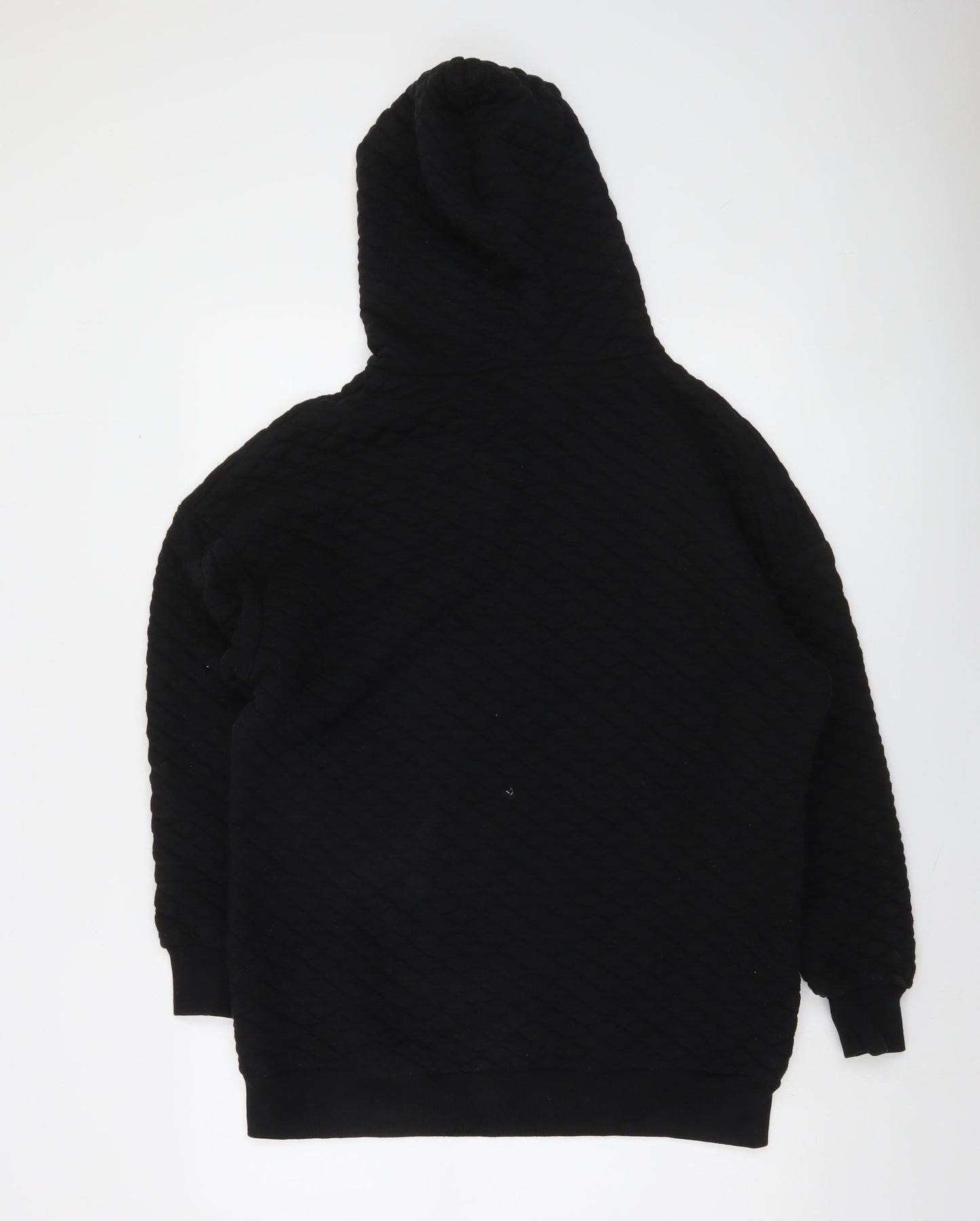 Threadbare Womens Black Quilted Pullover Hoodie Size 6
