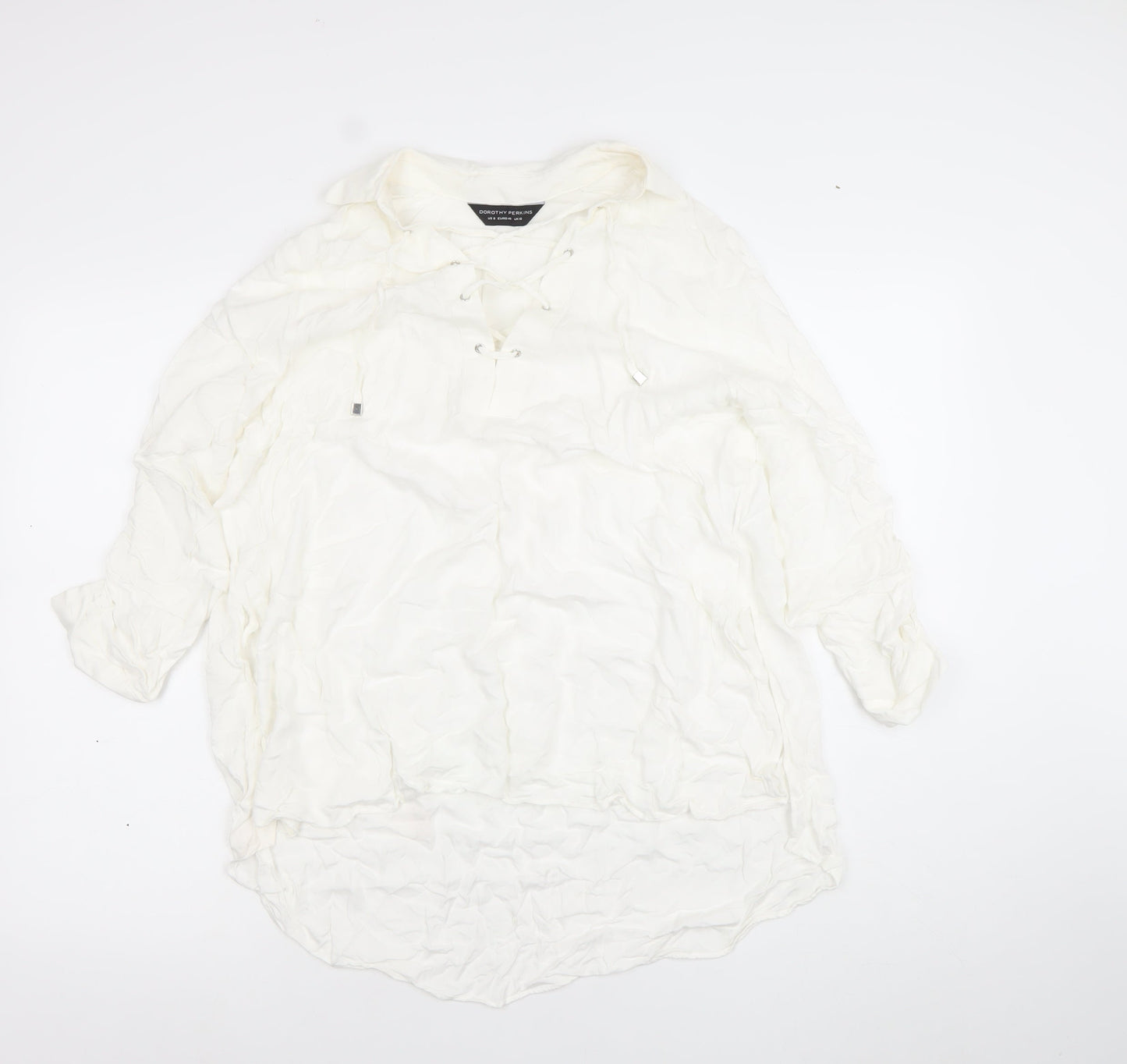 Dorothy Perkins Women’s Ivory Viscose Tunic Blouse Size 12