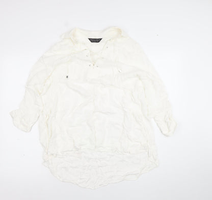 Dorothy Perkins Women’s Ivory Viscose Tunic Blouse Size 12