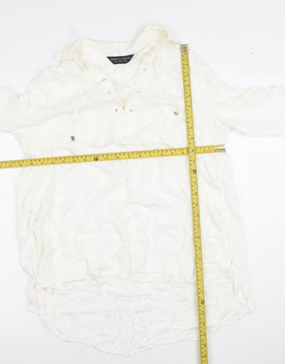 Dorothy Perkins Women’s Ivory Viscose Tunic Blouse Size 12
