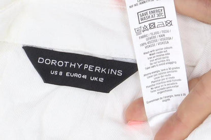 Dorothy Perkins Women’s Ivory Viscose Tunic Blouse Size 12