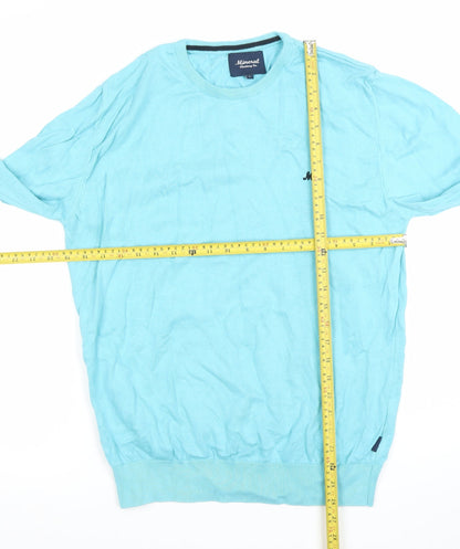 Mineral Clothing Co. Women's Blue Cotton Crew Neck Jumper Size L