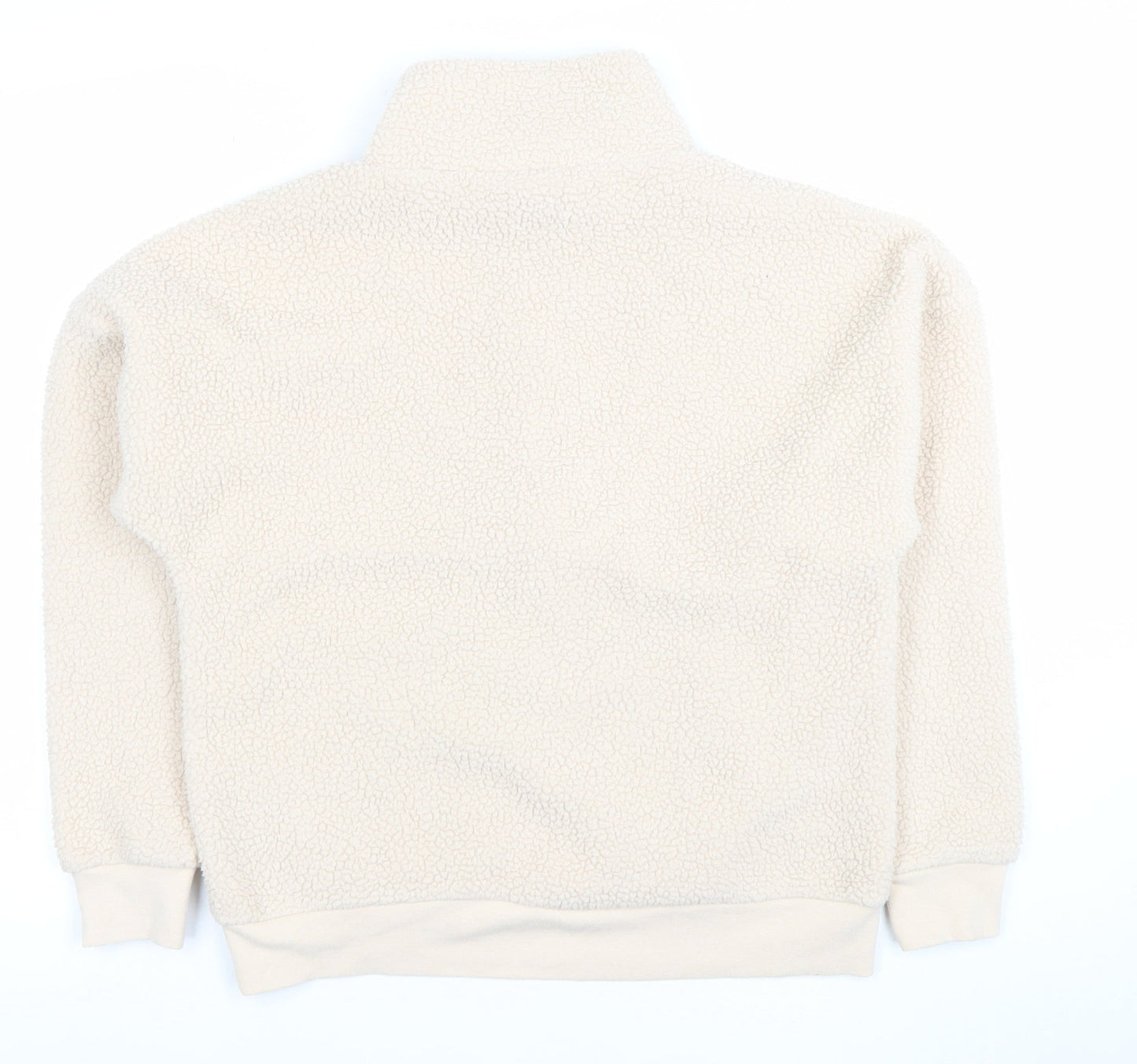 Dunnes Women Beige 1/2 Zip Fleece Pullover Sweatshirt XS