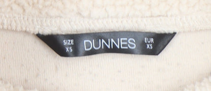 Dunnes Women Beige 1/2 Zip Fleece Pullover Sweatshirt XS