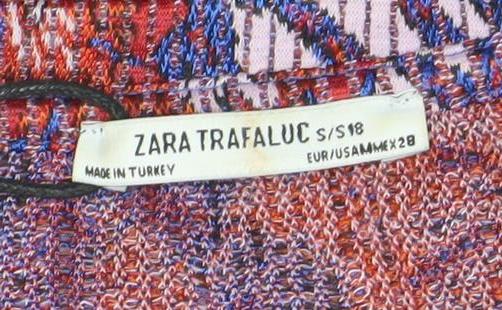 Zara Trafaluc Women's Multicoloured Floral Short Sleeve T-Shirt Size S