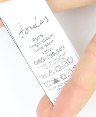 Joules Girls Blue Unicorn Print Cotton Pinafore Dress 4 Years