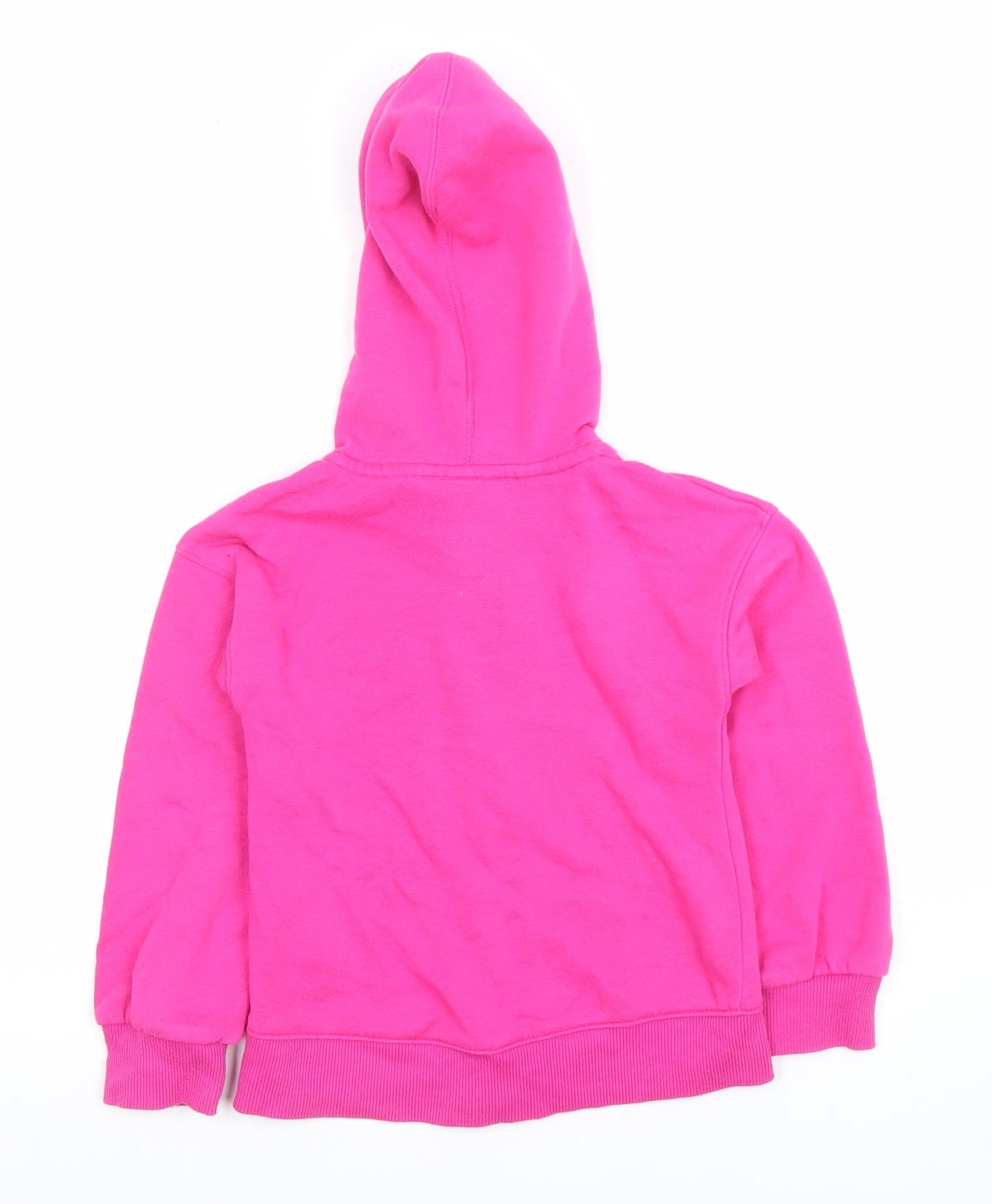 Under Armour Girls Pink Full Zip Hoodie 3-4 Years Fleece Lined Logo