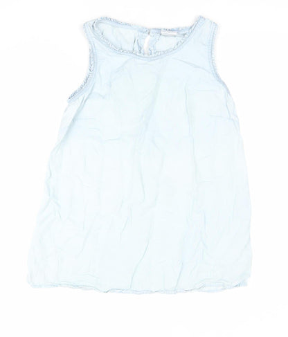 Mama Licious Women's Blue Sleeveless Maternity Blouse S