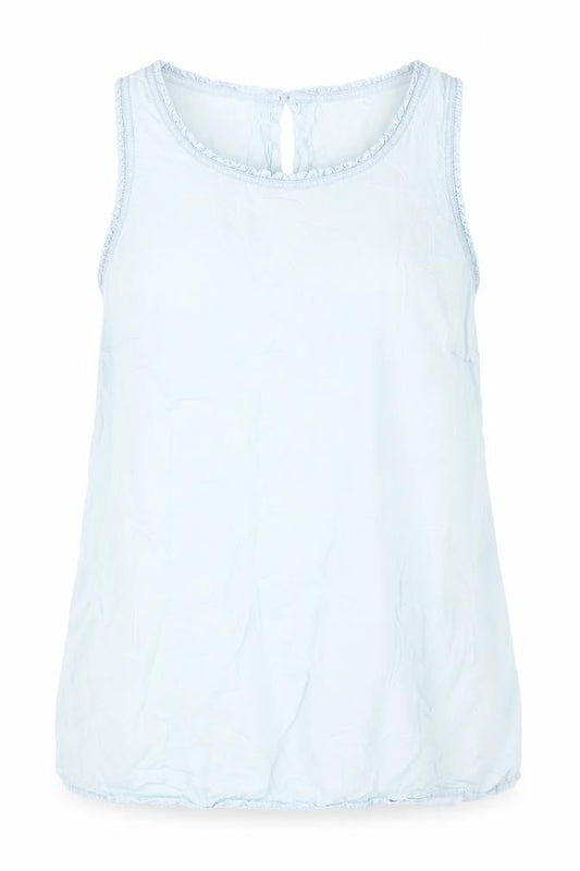 Mama Licious Women's Blue Sleeveless Maternity Blouse S