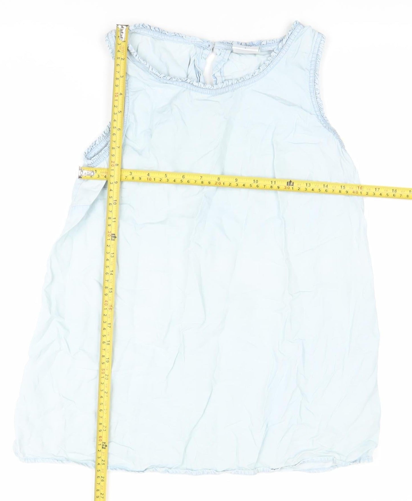 Mama Licious Women's Blue Sleeveless Maternity Blouse S