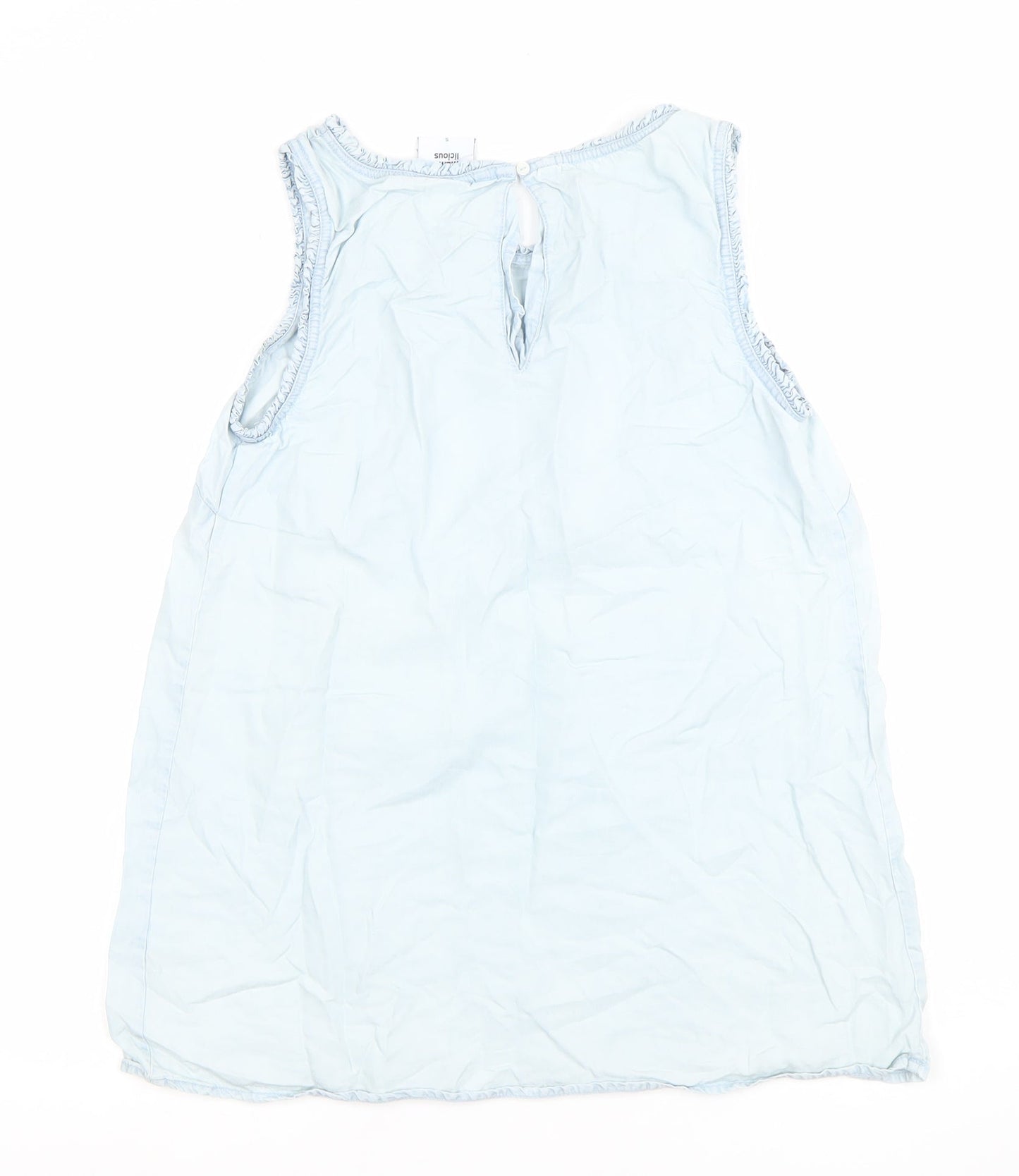 Mama Licious Women's Blue Sleeveless Maternity Blouse S