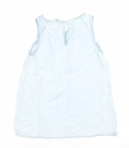 Mama Licious Women's Blue Sleeveless Maternity Blouse S
