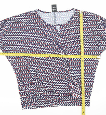 Jaime La Vie Paris Women's Multicoloured Geometric Wrap Blouse Size L