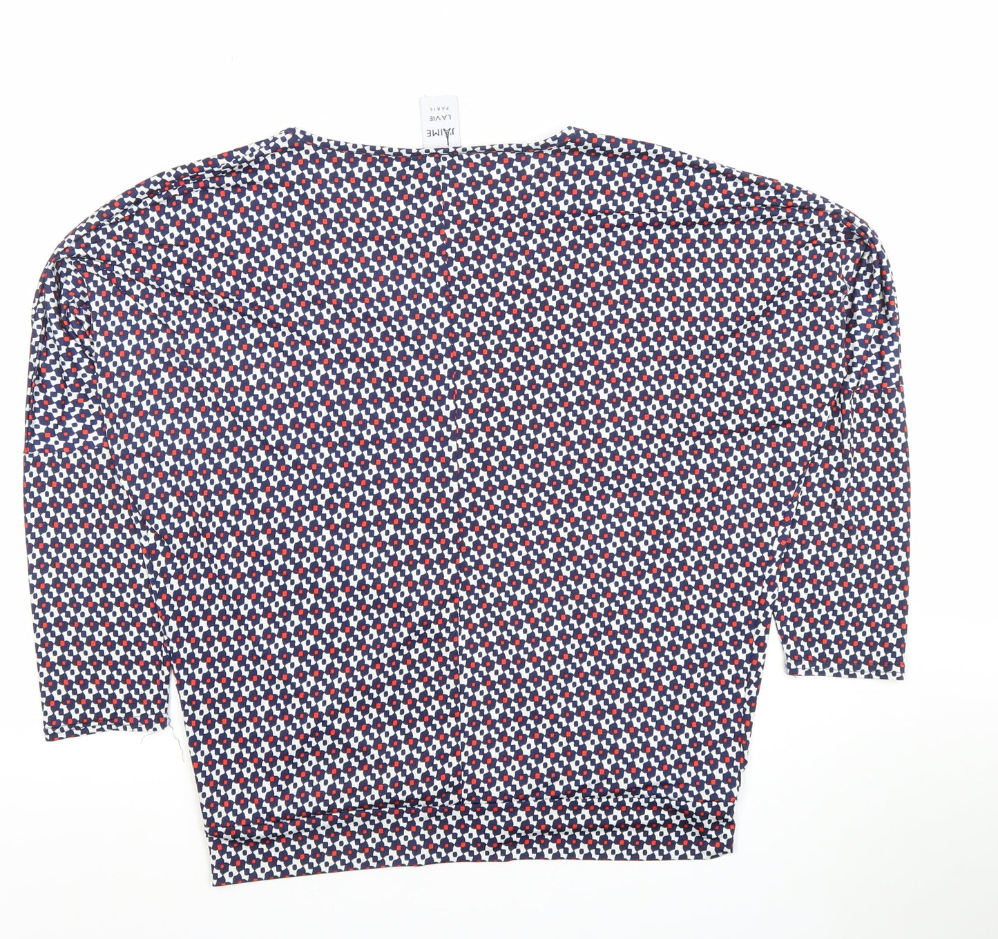 Jaime La Vie Paris Women's Multicoloured Geometric Wrap Blouse Size L