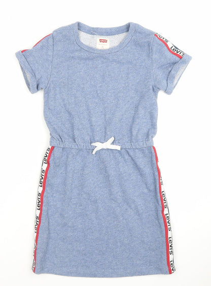 Levi's Girls Blue Short Sleeve T-Shirt Dress 6 Years Casual