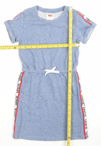 Levi's Girls Blue Short Sleeve T-Shirt Dress 6 Years Casual