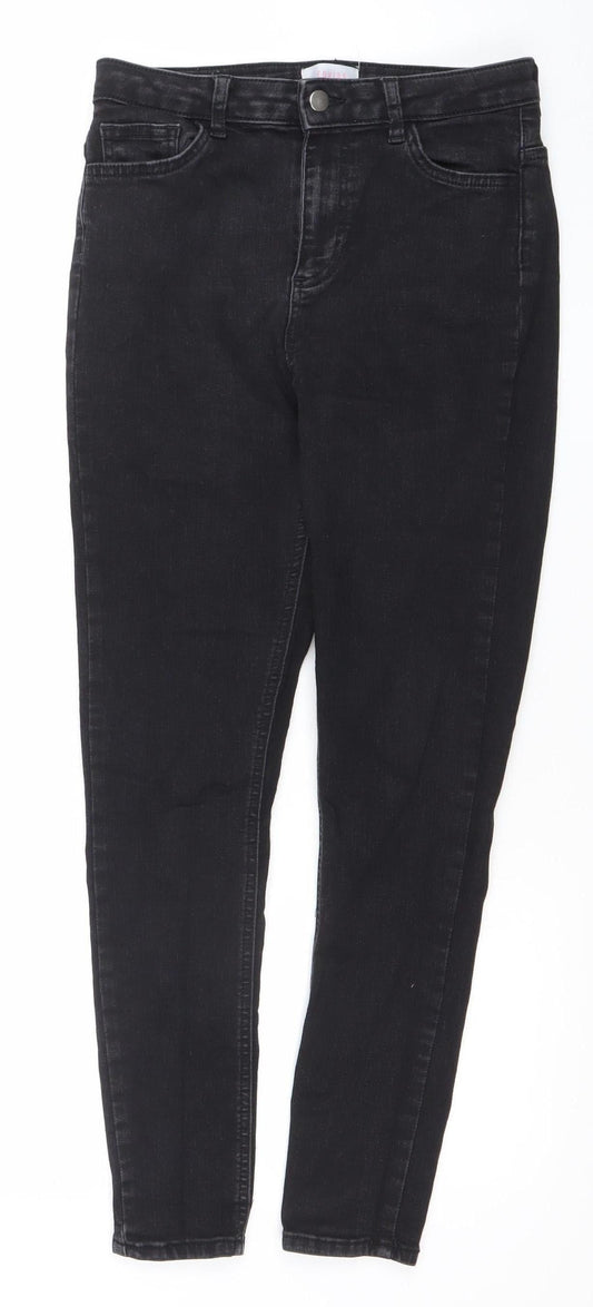 Savida Women's Black Skinny Jeans Size 12 Stretch Denim