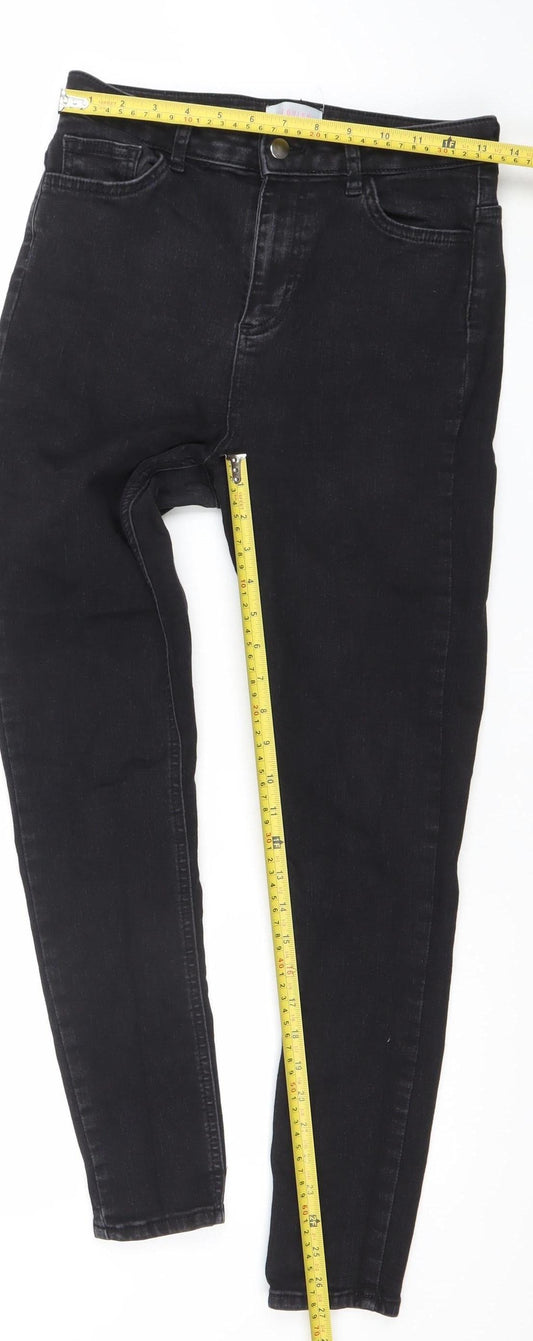 Savida Women's Black Skinny Jeans Size 12 Stretch Denim
