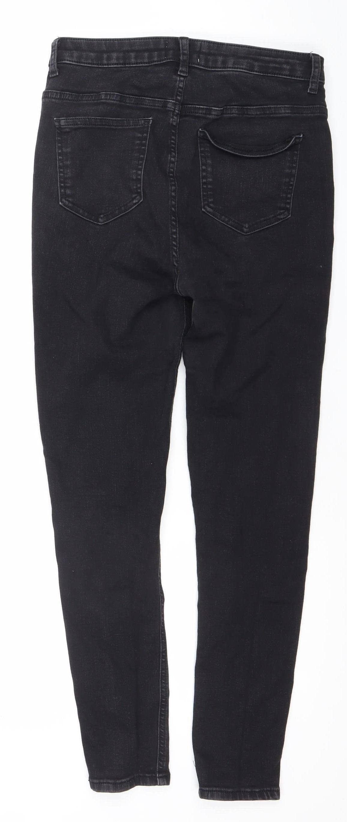 Savida Women's Black Skinny Jeans Size 12 Stretch Denim