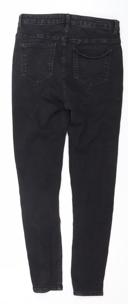 Savida Women's Black Skinny Jeans Size 12 Stretch Denim