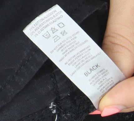 Savida Women's Black Skinny Jeans Size 12 Stretch Denim