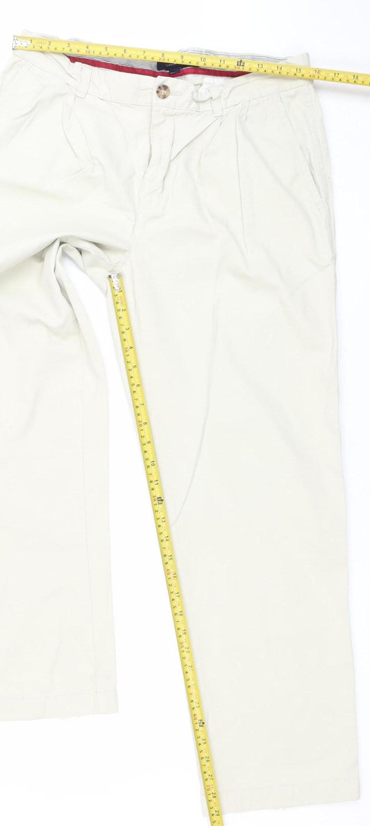 Tommy Hilfiger Men's Beige Chino Trousers 33x30 Regular Fit