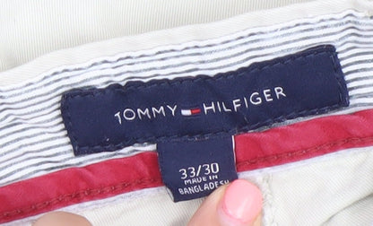 Tommy Hilfiger Men's Beige Chino Trousers 33x30 Regular Fit