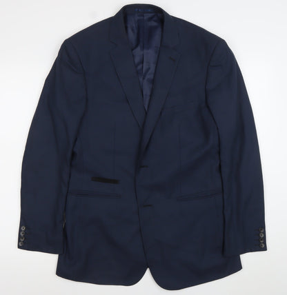 Voeut Men's Navy Blue Classic Fit Blazer UK 42R Polyester Rayon