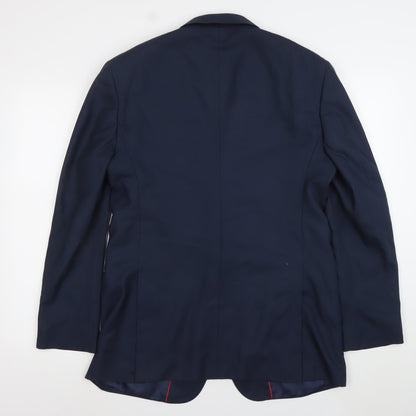 Voeut Men's Navy Blue Classic Fit Blazer UK 42R Polyester Rayon