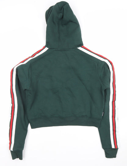 Gym King Womens Green 1/4 Zip Hoodie Size 10 Cotton Blend