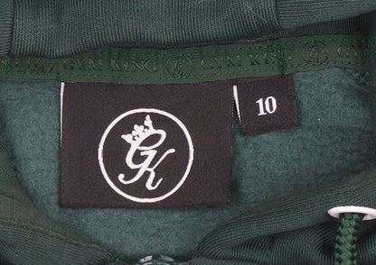 Gym King Womens Green 1/4 Zip Hoodie Size 10 Cotton Blend