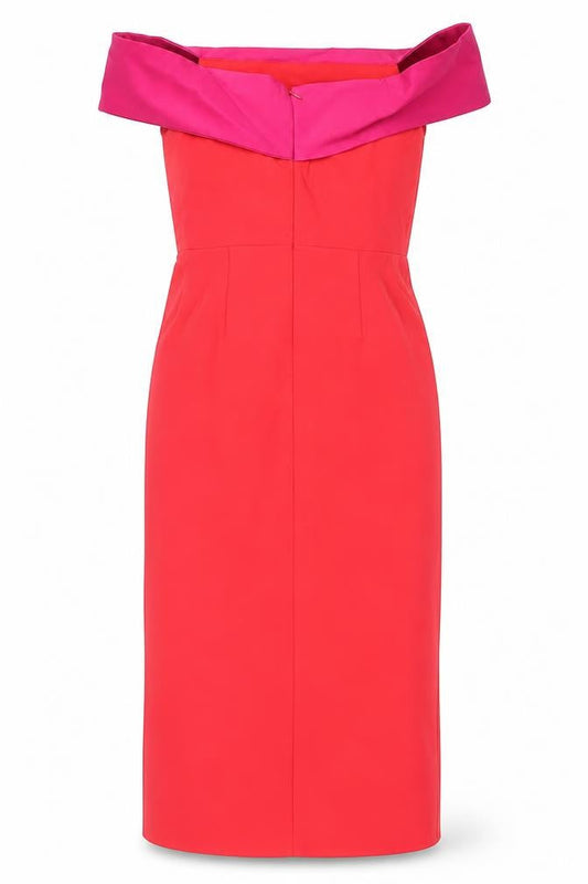 Vesper Womens Red Off Shoulder Bodycon Dress Size 10