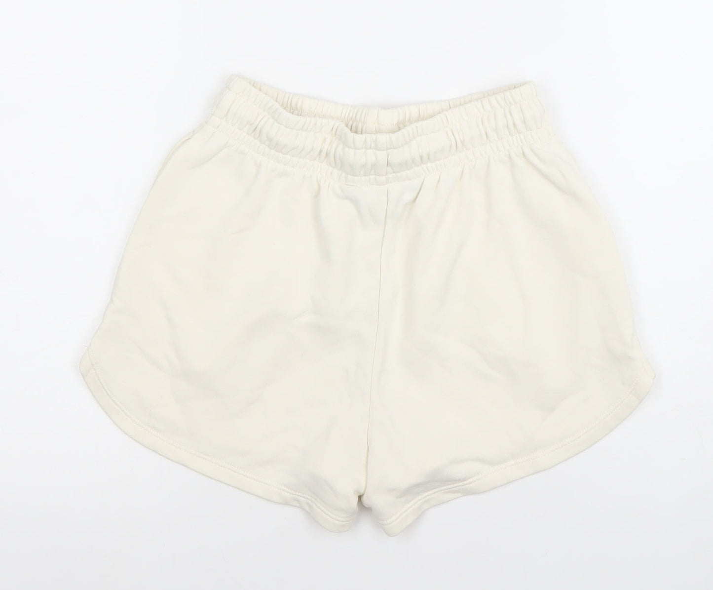 Dunnes Women Ivory Athletic Shorts XS Lightweight Jersey Activewear
