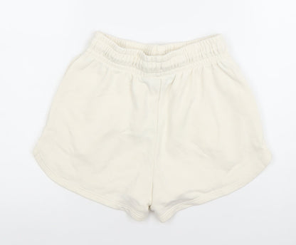 Dunnes Women Ivory Athletic Shorts XS Lightweight Jersey Activewear