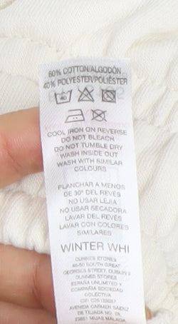 Dunnes Women Ivory Athletic Shorts XS Lightweight Jersey Activewear
