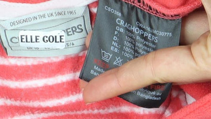 Craghoppers Women's Coral Pink 1/2 Zip Fleece Sweatshirt UK 10