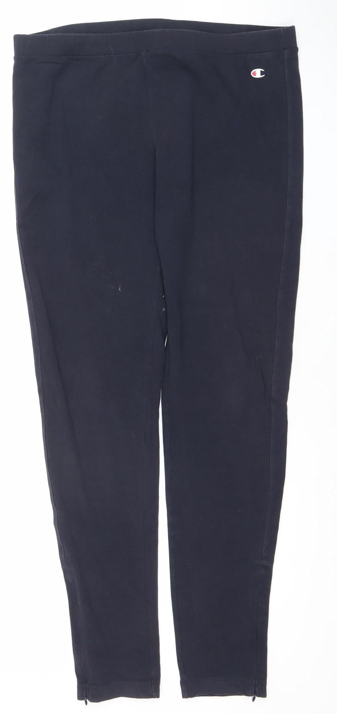 Champion Womens Black 2XL Leggings Cotton Stretch Activewear