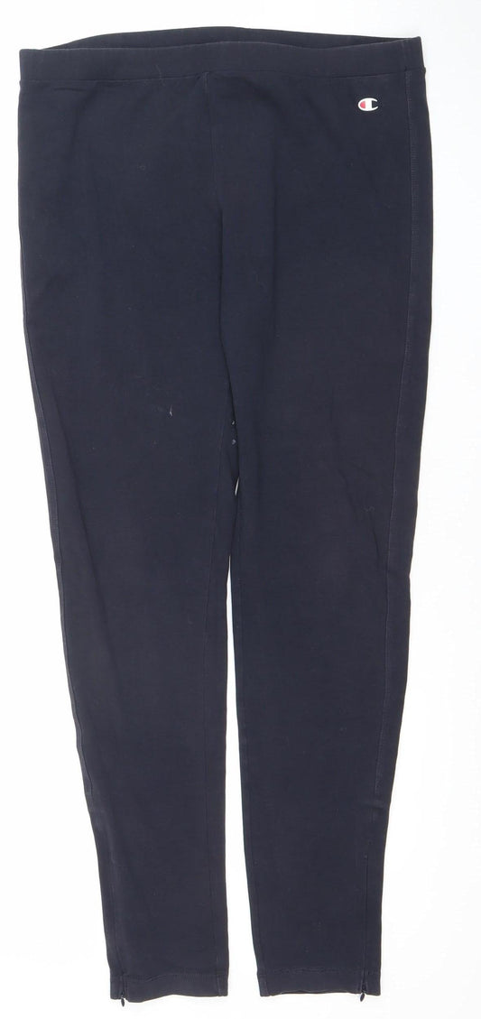 Champion Womens Black 2XL Leggings Cotton Stretch Activewear