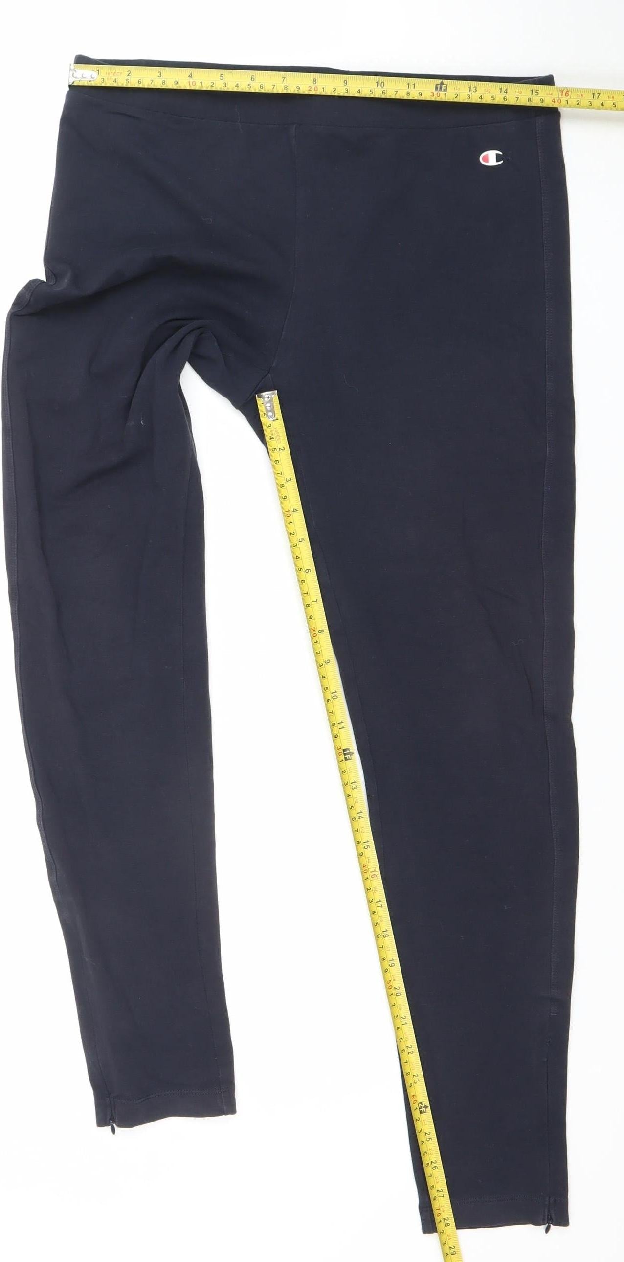 Champion Womens Black 2XL Leggings Cotton Stretch Activewear