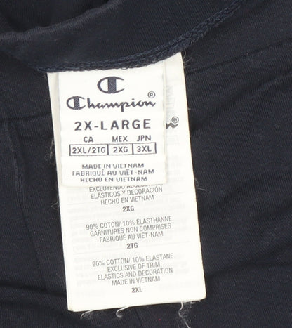 Champion Womens Black 2XL Leggings Cotton Stretch Activewear