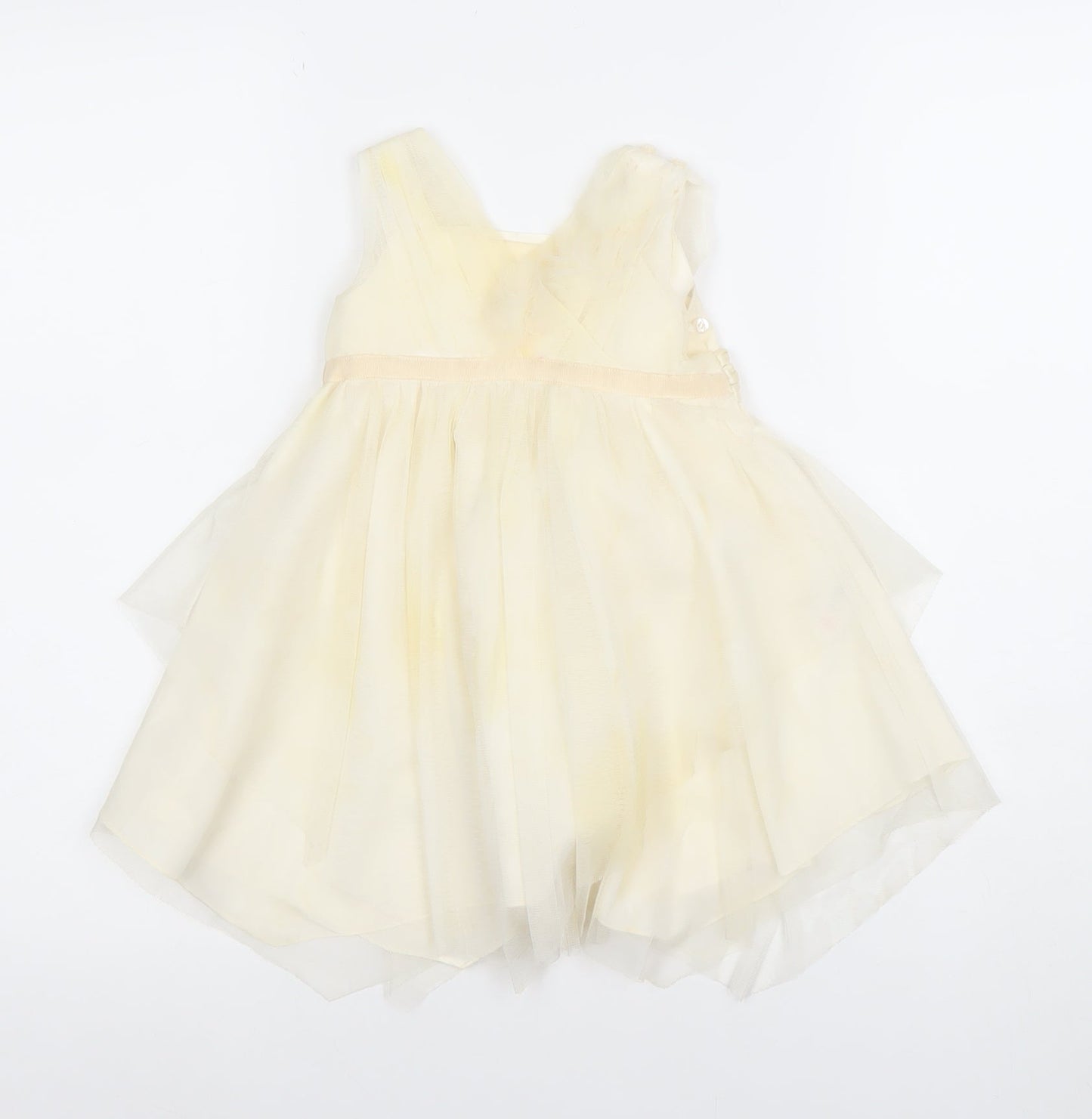 Monsoon Girls Ivory Tutu Dress 12-18 Months Lined Party Wedding Dress