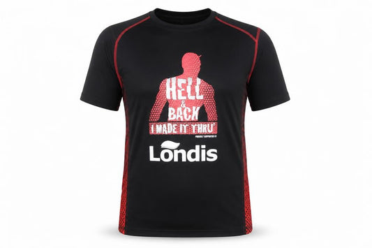 Titan Sports Men's Black Large Hell and Back Running T-Shirt