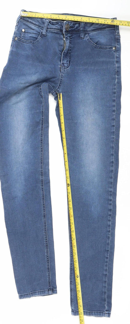 Street One Women's Blue High Rise Skinny Jeans Size 10 Slim Fit