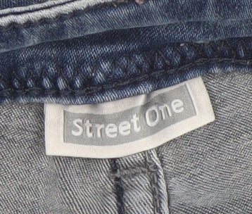 Street One Women's Blue High Rise Skinny Jeans Size 10 Slim Fit