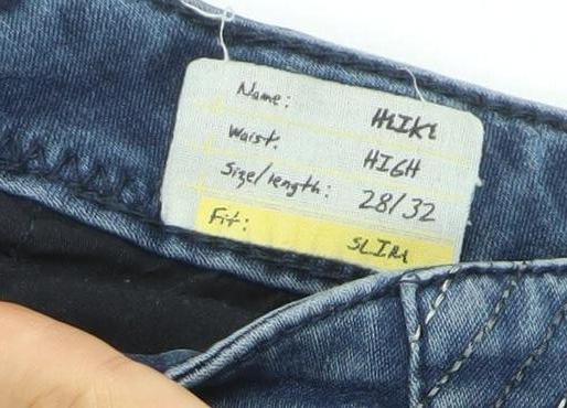 Street One Women's Blue High Rise Skinny Jeans Size 10 Slim Fit