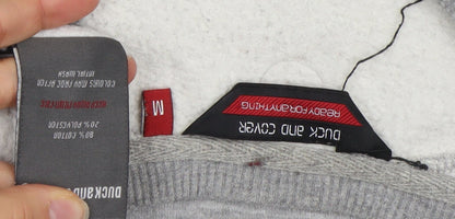 Duck and Cover Mens Grey Crew Neck Sweatshirt Size M Regular Fit