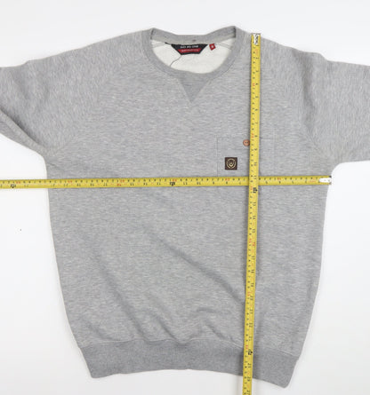 Duck and Cover Mens Grey Crew Neck Sweatshirt Size M Regular Fit
