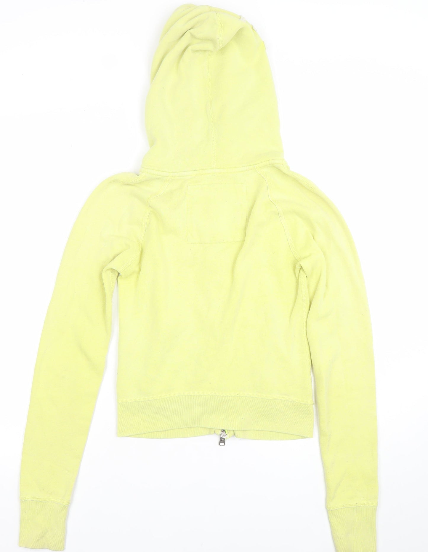 Abercrombie & Fitch Womens Yellow Full Zip Hoodie Size S Cotton Blend