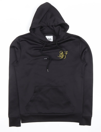 SikSilk Womens Black Size 6 Pullover Hoodie with Embroidered Logo